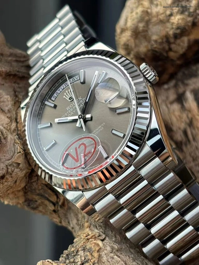 Premium Replica Uhr Rolex Day-Date m228239-0060 graues Zifferblatt 40 mm