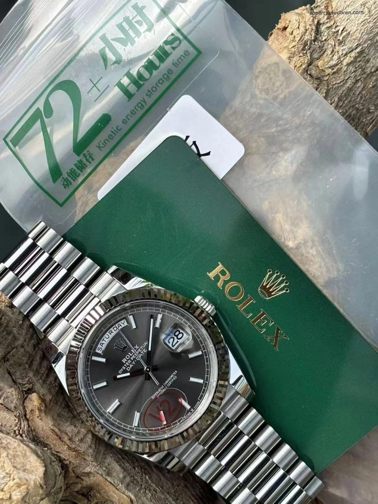 Premium Replica Uhr Rolex Day-Date m228239-0060 graues Zifferblatt 40 mm