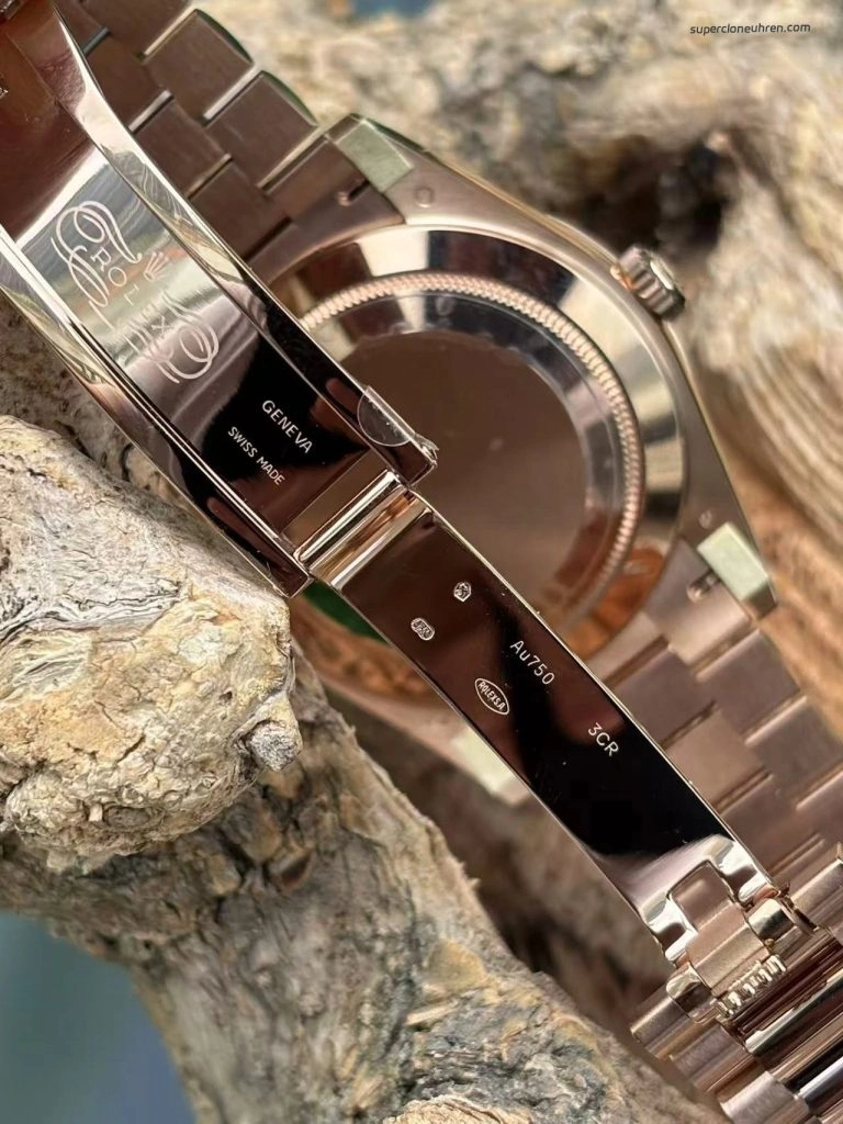 Premium Replica Uhr Rolex Day-Date m228235-0003 Roségold mit schokoladenbraunem Zifferblatt 40mm