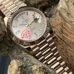 Premium Replica Uhr Rolex Day-Date m228235-0004 in Roségold mit Champagner-Zifferblatt 40mm