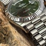 Super Clone Rolex Day-Date m228236-0008 grünes Zifferblatt mit römischen Indizes 40mm