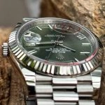 Super Clone Rolex Day-Date m228236-0008 grünes Zifferblatt mit römischen Indizes 40mm