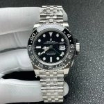 Super Clone Rolex GMT-Master II 126710GRNR-0003 Oystersteel mit schwarzer Lünette 40 mm