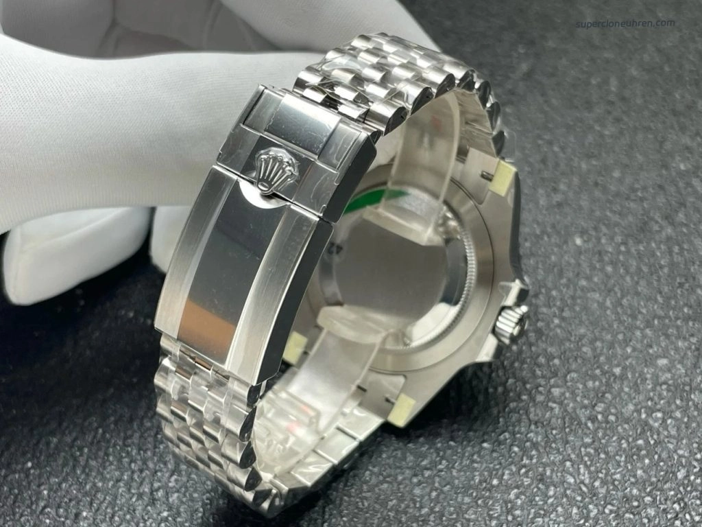 Super Clone Rolex GMT-Master II 126710GRNR-0003 Oystersteel mit schwarzer Lünette 40 mm