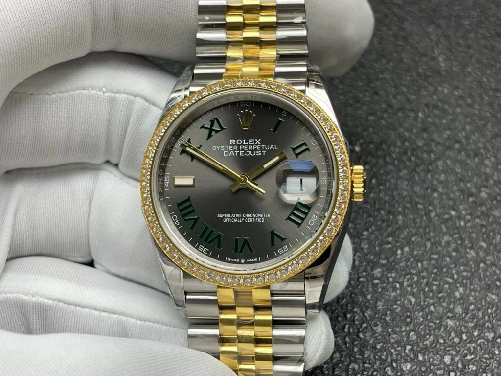 Premium Replica Uhr Rolex Datejust m126283rbr-0021 Bicolor mit Diamantlünette 36mm