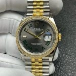 Premium Replica Uhr Rolex Datejust m126283rbr-0021 Bicolor mit Diamantlünette 36mm