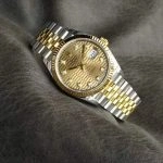 Premium Replica Uhr Rolex Datejust 126233-0045 Bicolor mit Diamantindizes 36mm
