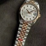 Premium Replica Uhr Rolex Datejust m126231-0039 Bicolor Roségold mit Diamantindizes 36mm