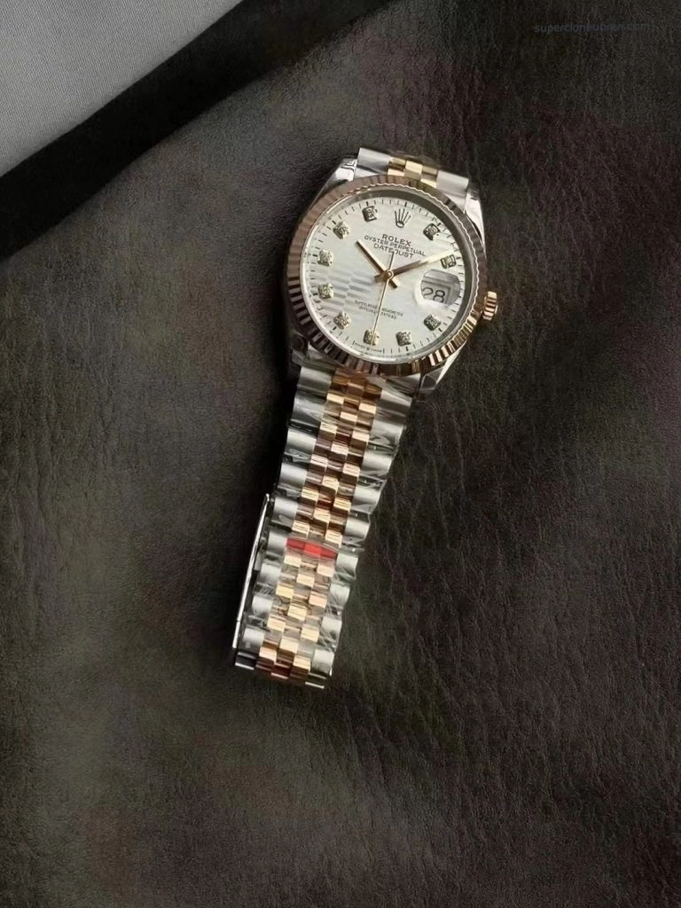 Premium Replica Uhr Rolex Datejust m126231-0039 Bicolor Roségold mit Diamantindizes 36mm