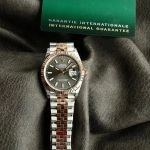 Premium Replica Uhr Rolex Datejust m126231-0013 Bicolor mit geriffelter Lünette 36mm
