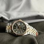 Premium Replica Uhr Rolex Datejust m126231-0013 Bicolor mit geriffelter Lünette 36mm