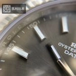 Super Clone Rolex Datejust 126334-0014 mit grauem Zifferblatt und geriffelter Lünette 41mm