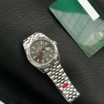 Super Clone Rolex Datejust 126334-0014 mit grauem Zifferblatt und geriffelter Lünette 41mm