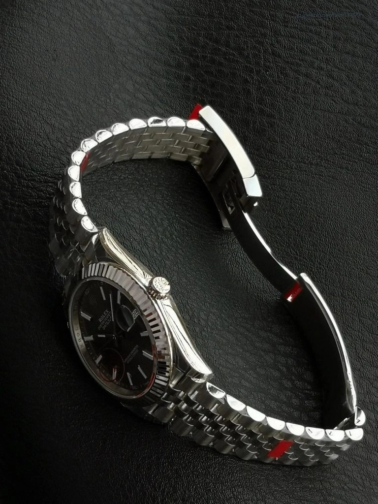 Super Clone Rolex Datejust 126334-0014 mit grauem Zifferblatt und geriffelter Lünette 41mm