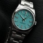 1:1 Super Clone Uhr Rolex Oyster Perpetual m126000-0006 mit türkisfarbenem Zifferblatt Edelstahl 36mm
