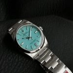 1:1 Super Clone Uhr Rolex Oyster Perpetual m126000-0006 mit türkisfarbenem Zifferblatt Edelstahl 36mm