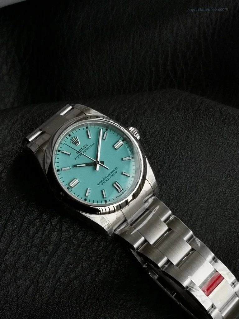 1:1 Super Clone Uhr Rolex Oyster Perpetual m126000-0006 mit türkisfarbenem Zifferblatt Edelstahl 36mm