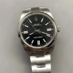 Premium Replica Uhr Rolex Oyster Perpetual 124300 schwarzes Zifferblatt Edelstahlband 41mm