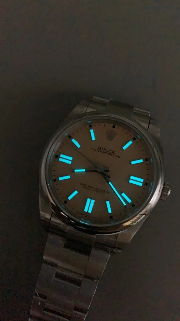 Premium Replica Uhr Rolex Oyster Perpetual 41 m134300-0007 in Sandbeige 41 mm