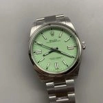 Premium Replica Uhr Rolex Oyster Perpetual 41 M134300-0006 mit grünem Zifferblatt 41mm
