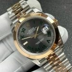 Super Clone Rolex Datejust m126301-0016 mit grünem Zifferblatt und Roségold 41mm