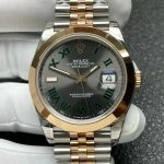 Super Clone Rolex Datejust m126301-0016 mit grünem Zifferblatt und Roségold 41mm