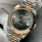 Super Clone Rolex Datejust m126301-0016 mit grünem Zifferblatt und Roségold 41mm