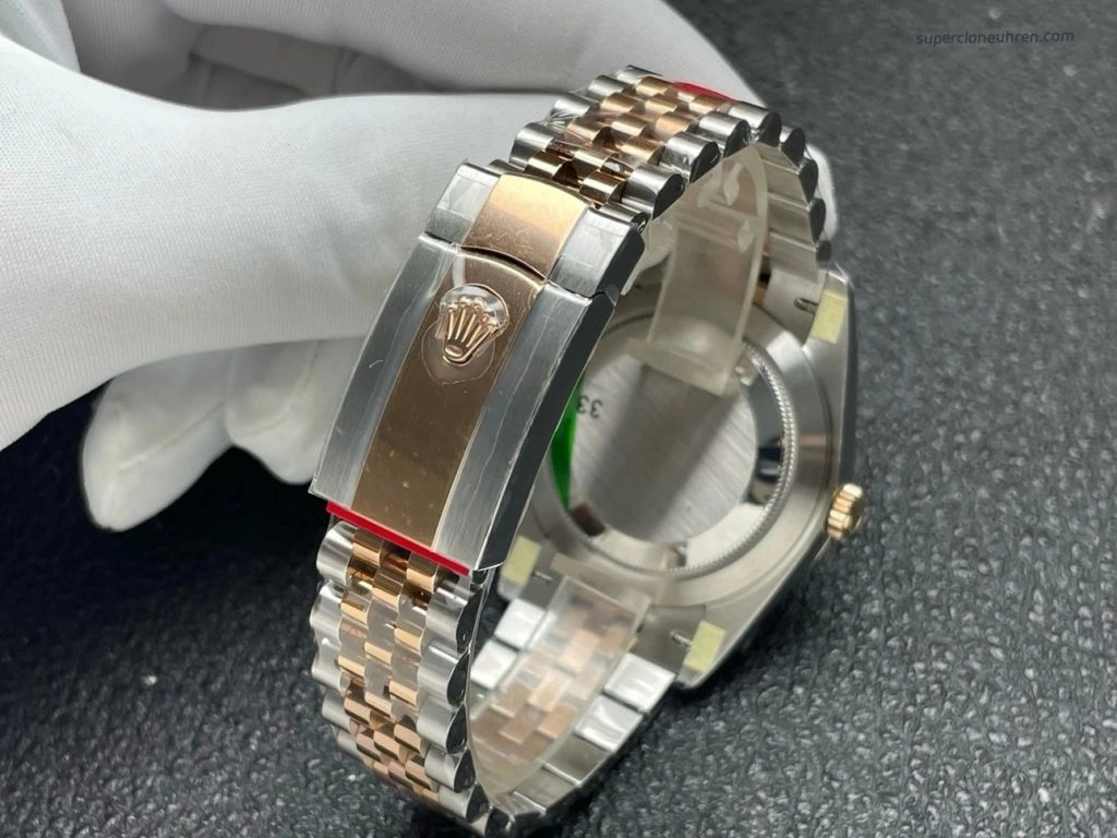 Super Clone Rolex Datejust m126301-0016 mit grünem Zifferblatt und Roségold 41mm