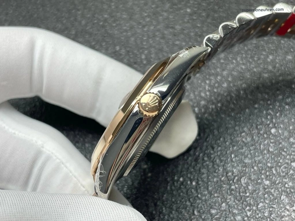 Super Clone Rolex Datejust m126301-0016 mit grünem Zifferblatt und Roségold 41mm
