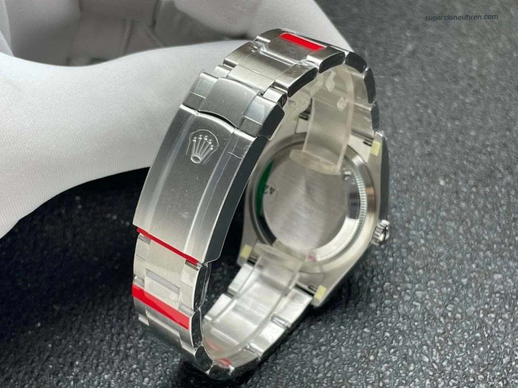 Super Clone Rolex Oyster Perpetual m126000-0011 mit grünem Zifferblatt und Edelstahlband 36 mm