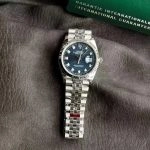 Super Clone Rolex Datejust 126234-0057 mit blauem Strukturzifferblatt und Jubilee-Band 36 mm