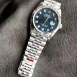 Super Clone Rolex Datejust 126234-0057 mit blauem Strukturzifferblatt und Jubilee-Band 36 mm