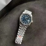 Super Clone Rolex Datejust 126234-0057 mit blauem Strukturzifferblatt und Jubilee-Band 36 mm