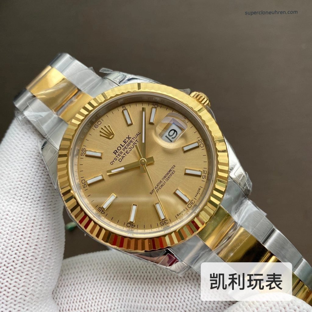 Premium Replica Uhr Rolex Datejust m126333-0009 Bicolor Edelstahl Gelbgold 41mm