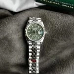 Premium Replica Uhr Rolex Datejust m126234-0047 mit grünem Palmenblatt-Zifferblatt 36mm