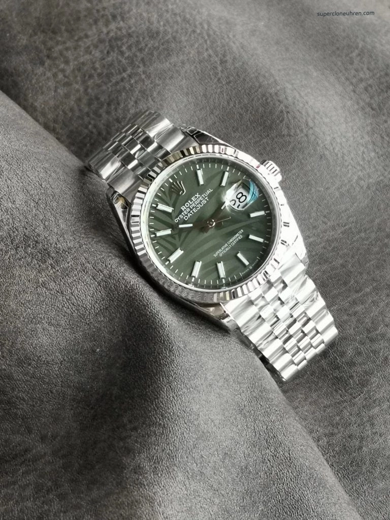 Premium Replica Uhr Rolex Datejust m126234-0047 mit grünem Palmenblatt-Zifferblatt 36mm