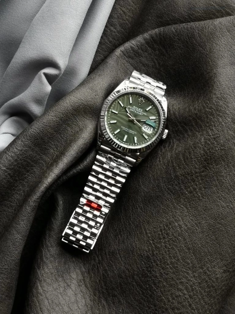Premium Replica Uhr Rolex Datejust m126234-0047 mit grünem Palmenblatt-Zifferblatt 36mm