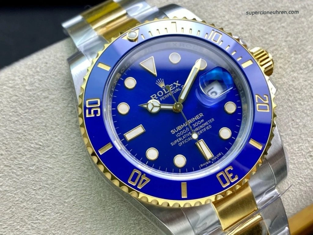 Super Clone Rolex Submariner 116613LB-0005 Bicolor Blau 40mm