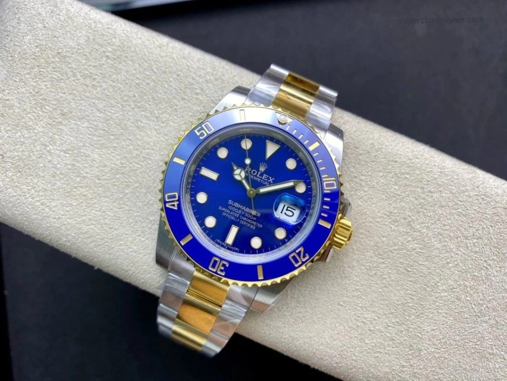 Super Clone Rolex Submariner 116613LB-0005 Bicolor Blau 40mm