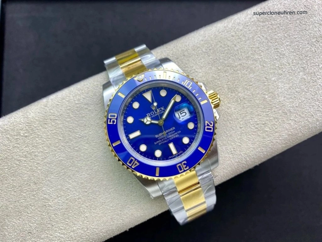 Super Clone Rolex Submariner 116613LB-0005 Bicolor Blau 40mm