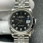 Premium Replica Uhr Rolex Datejust 126234-0027 Edelstahl mit schwarzem Zifferblatt 36mm