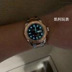 1:1 Super Clone Uhr Rolex Yacht-Master 116621-0002 Schwarz Zifferblatt Bicolor 40mm