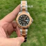 1:1 Super Clone Uhr Rolex Yacht-Master 116621-0002 Schwarz Zifferblatt Bicolor 40mm