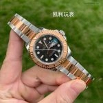 1:1 Super Clone Uhr Rolex Yacht-Master 116621-0002 Schwarz Zifferblatt Bicolor 40mm