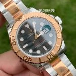 1:1 Super Clone Uhr Rolex Yacht-Master 116621-0002 Schwarz Zifferblatt Bicolor 40mm