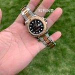 1:1 Super Clone Uhr Rolex Yacht-Master 116621-0002 Schwarz Zifferblatt Bicolor 40mm