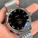 Premium Replica Uhr Omega De Ville 431.10.41.21.01.001 schwarzes Zifferblatt Edelstahlband 41mm