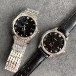 Premium Replica Uhr Omega De Ville 431.10.41.21.01.001 schwarzes Zifferblatt Edelstahlband 41mm