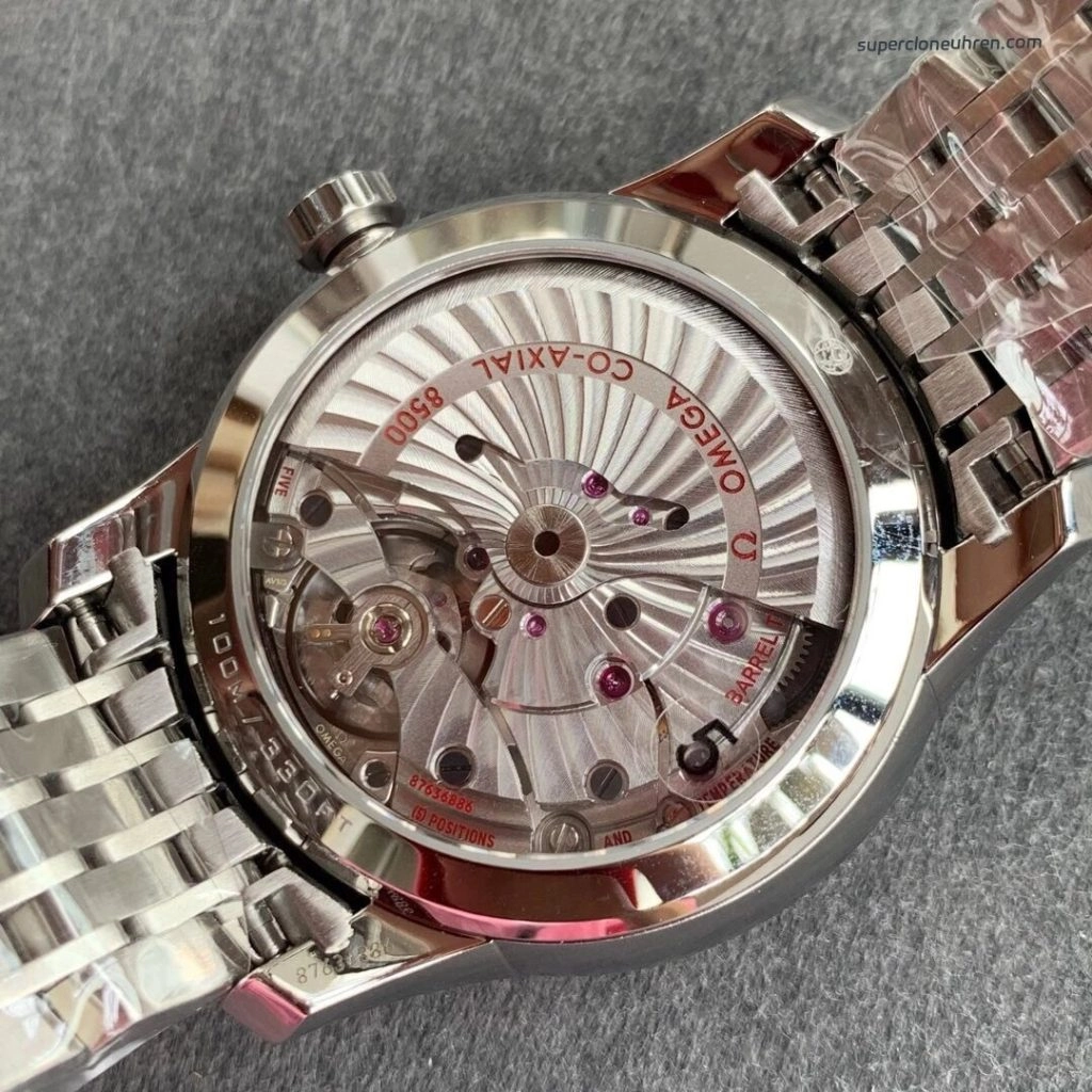 Super Clone Omega De Ville 431.10.41.21.02.001 silbernes Zifferblatt mit blauem Sekundenzeiger 41mm