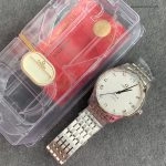 Super Clone Omega De Ville 431.10.41.21.02.001 silbernes Zifferblatt mit blauem Sekundenzeiger 41mm